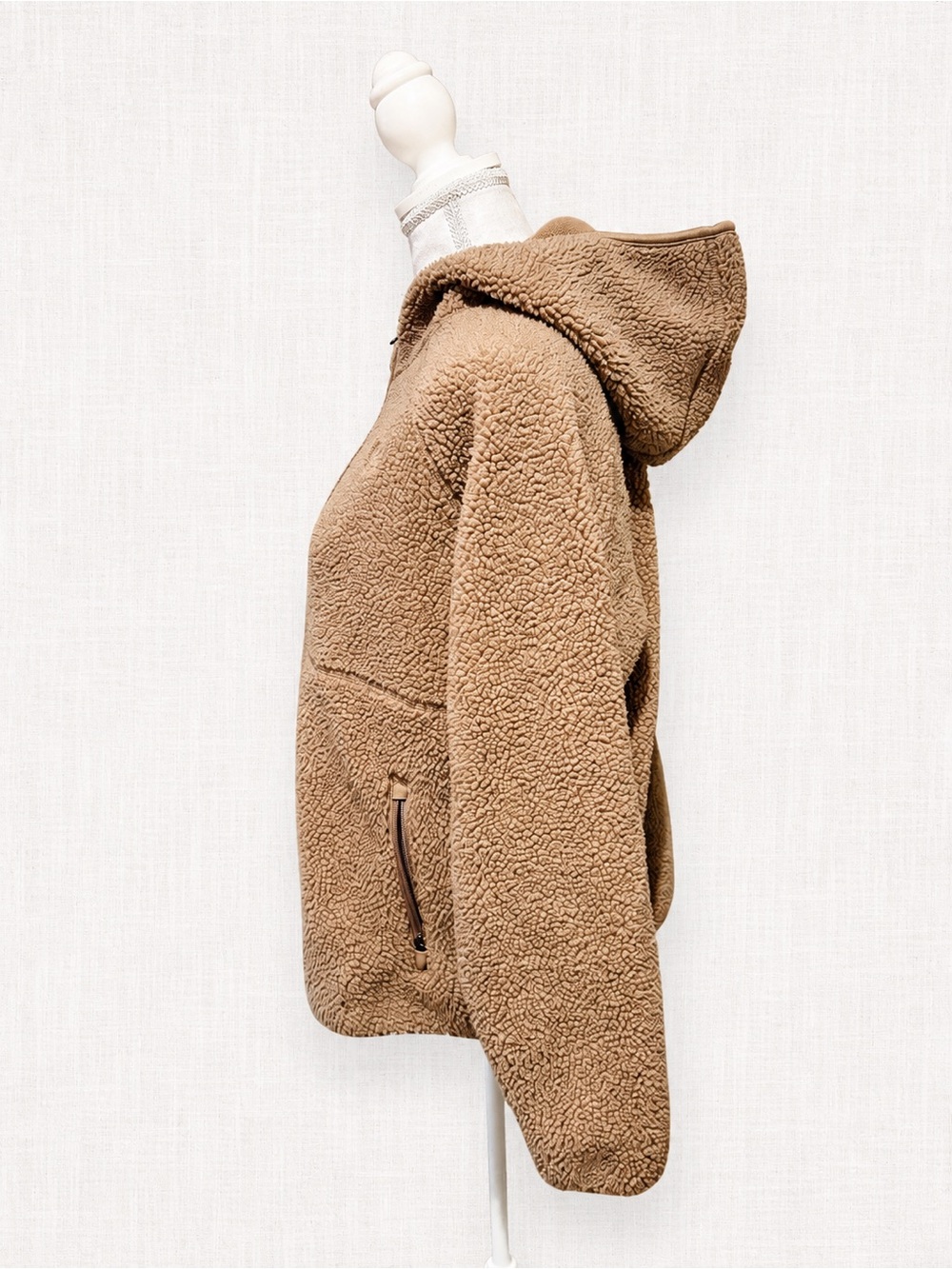 Sierra Designs Women’s Sherpa Fleece Hooded Jacket Tan M/M - Picture 2 of 5